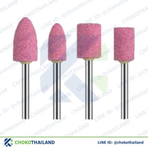 หินเจียร์ แดง ทรงกระบอก Φ3×4 (แพ็ค100) | Jiayuan Red Mounted Point Cylinder Φ3×4 (100pcs/bag)